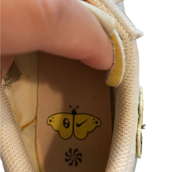 Nike Blazer Low Platform Next Nature White Blue butterfly caterpillar sneakers - Picture 11 of 14